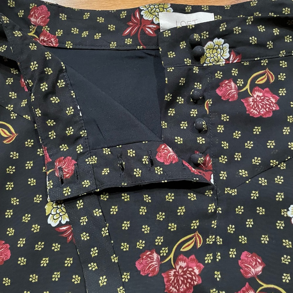 Loft Button Detail Skirt - Picture 6 of 7